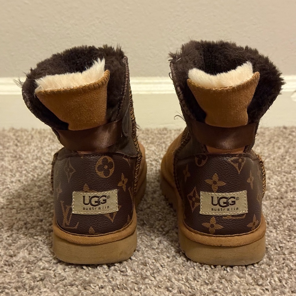 UGG Brown Patterned Louis Vuitton Boots